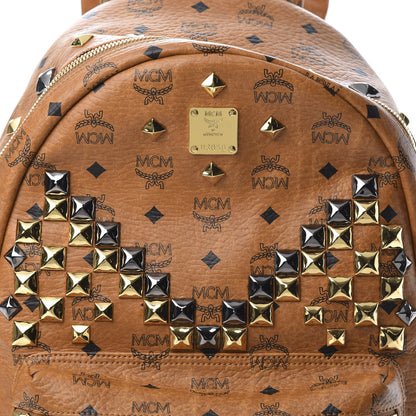 MCM Visetos Studded Medium Stark M Backpack Cognac 9 of 13