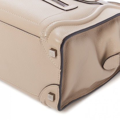 Celine Pebbled Calfskin Micro Luggage Taupe 4 of 9