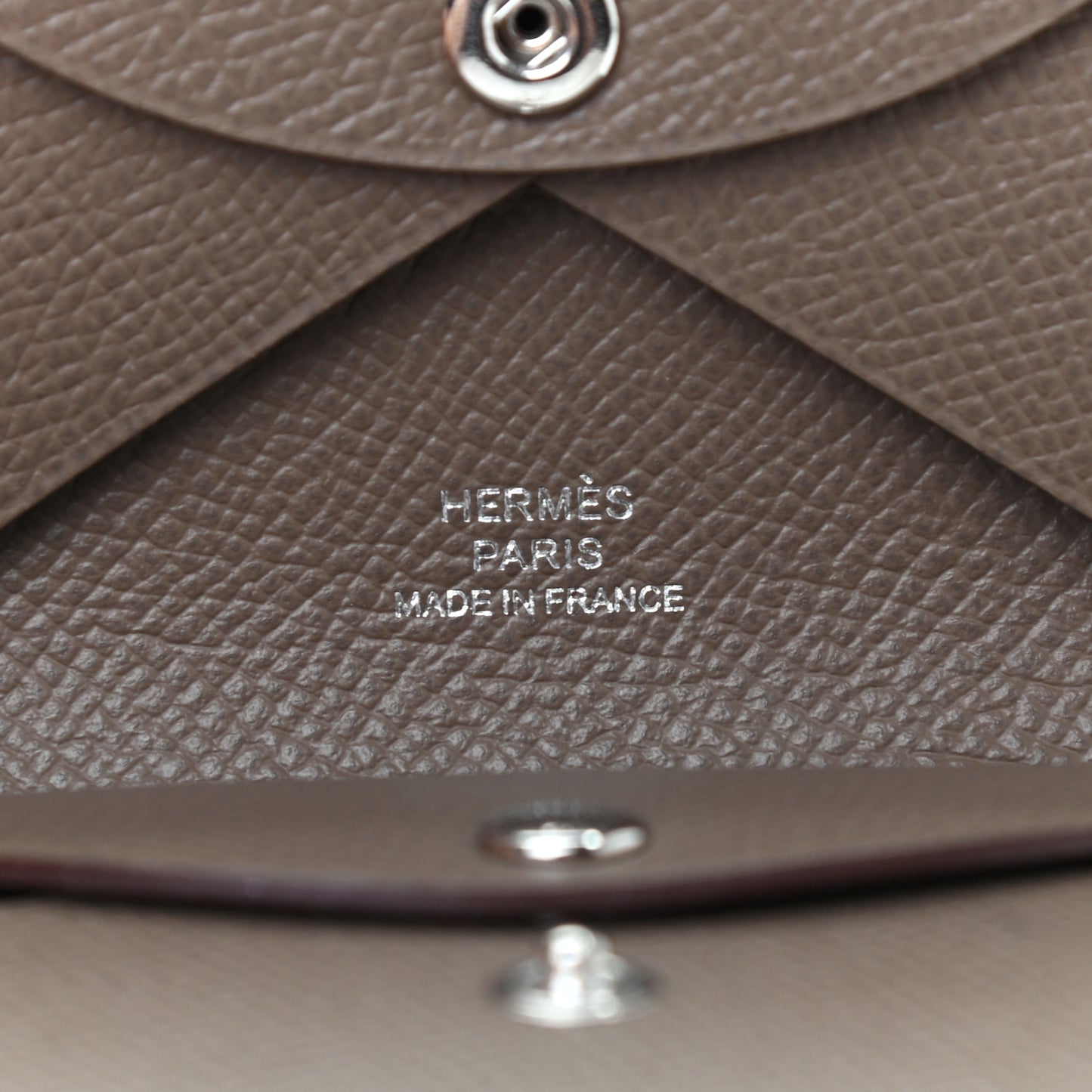 Epsom Calvi Duo Card Case Etoupe