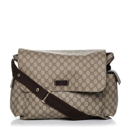 Gucci GG Plus Monogram Messenger Diaper Bag Dark Brown 8 of 14