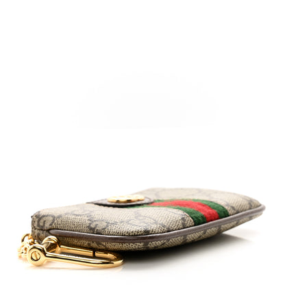 Gucci GG Supreme Monogram Web Ophidia Key Case Beige New Acero 4 of 7