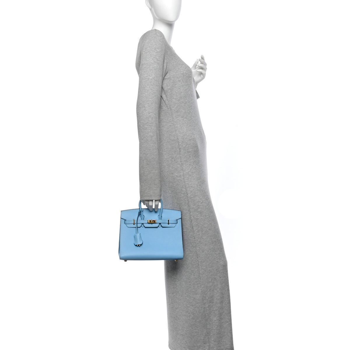 Epsom Birkin Sellier 25 Celeste