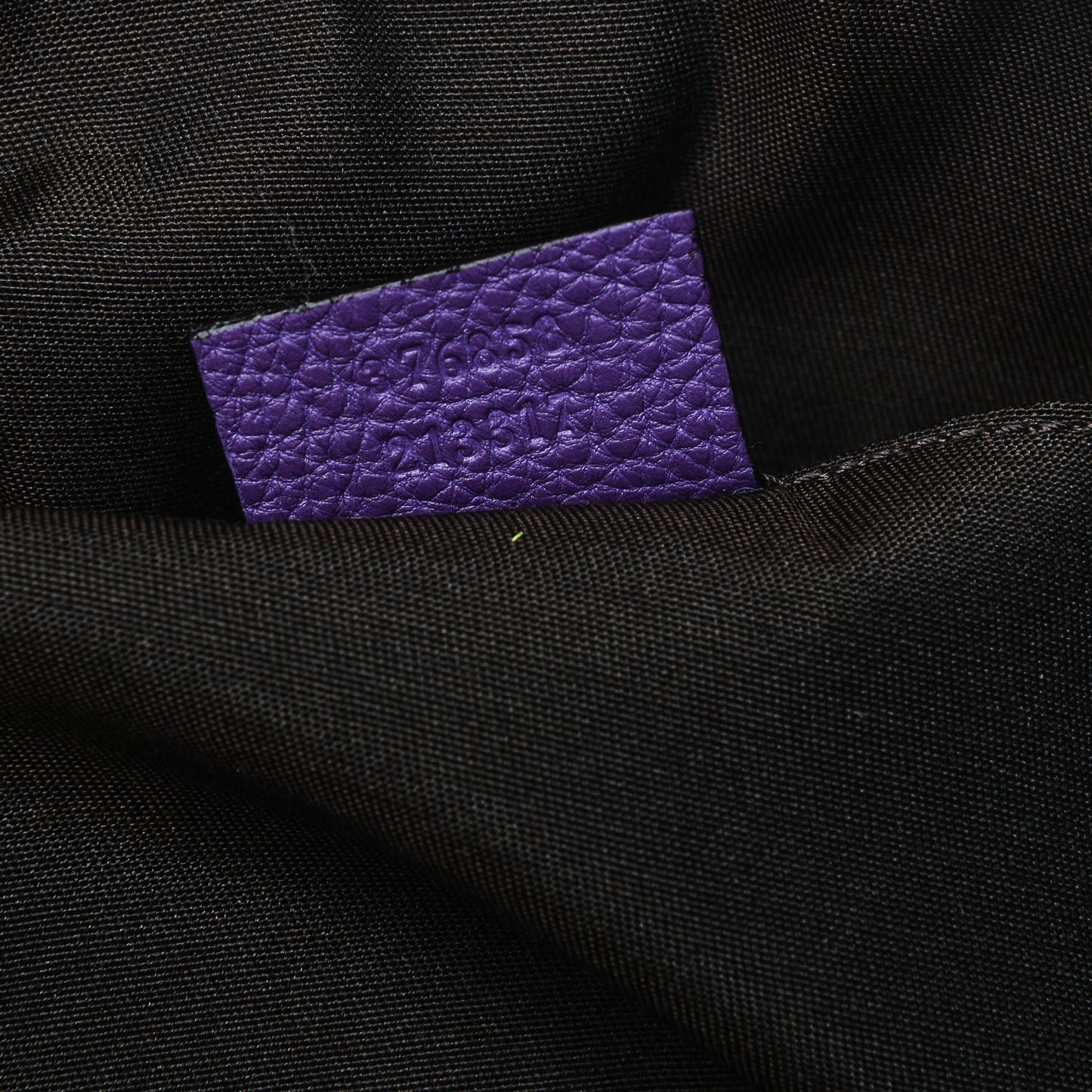 Pebbled Calfskin Large Bamboo Clutch Purple