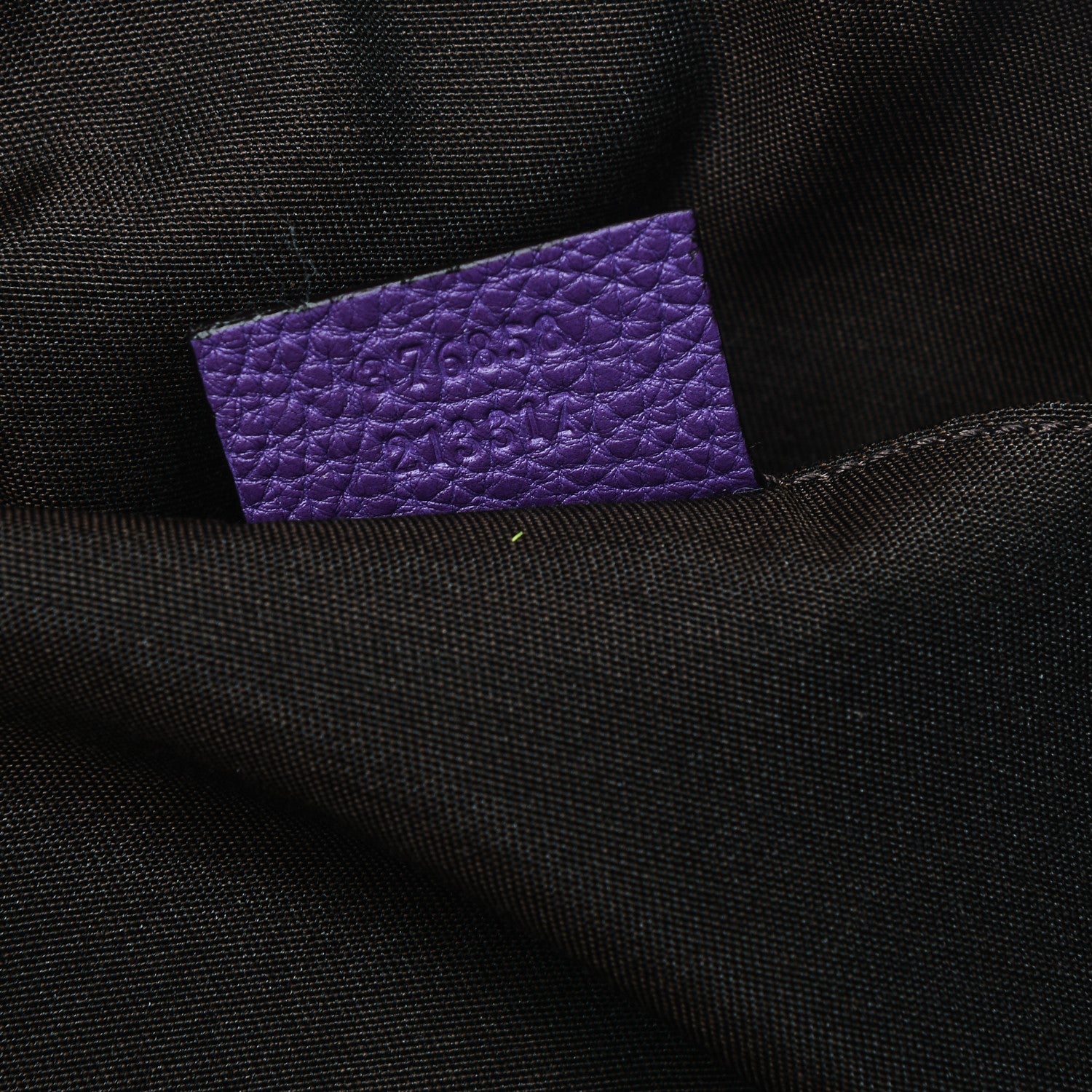 Gucci Pebbled Calfskin Large Bamboo Clutch Purple 7 of 7