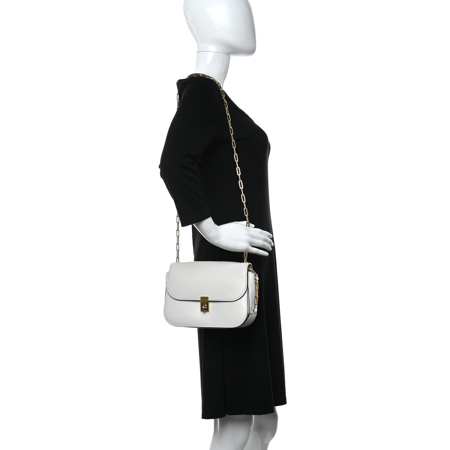 Valentino Garavani Vitello Chain Flap Bag White 2 of 12