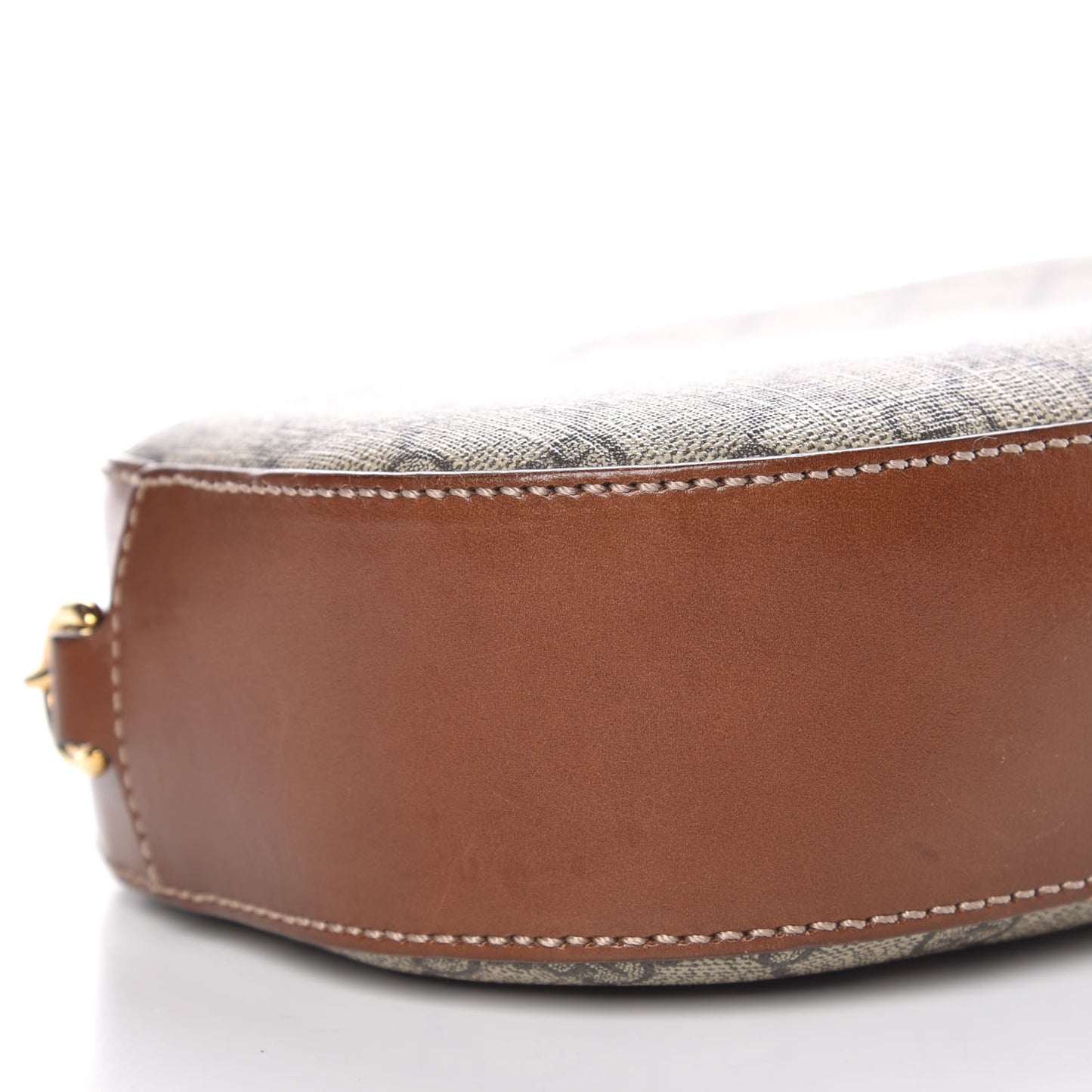 GG Supreme Monogram Cuoio Toscano Mini Chain Shoulder Bag Beige Ebony Cuir
