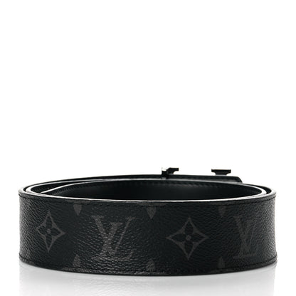 Louis Vuitton Monogram Eclipse Taigarama 40mm LV Initiales Reversible Belt 90 36 Black 3 of 8