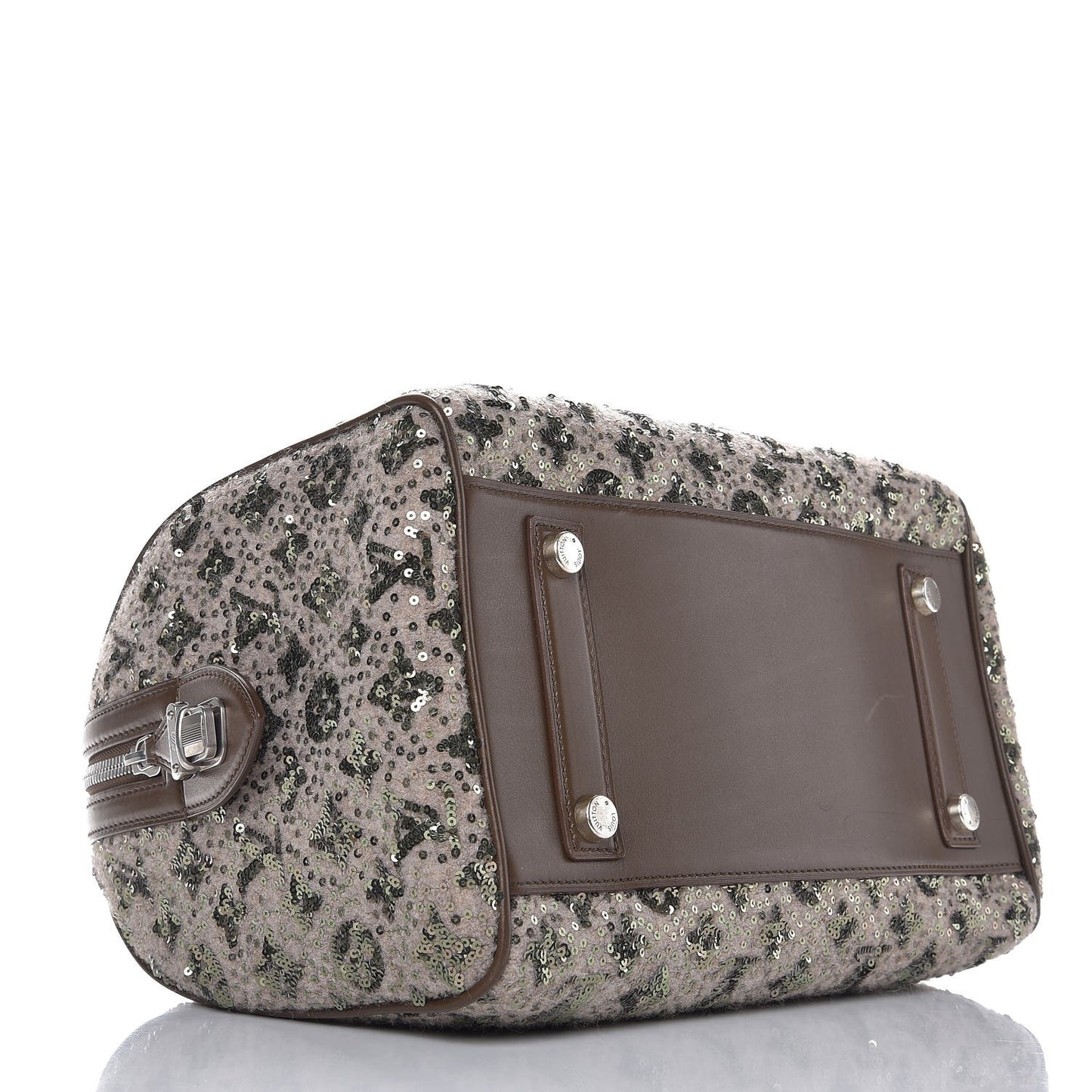 Sequin Monogram Sunshine Express Speedy Kaki