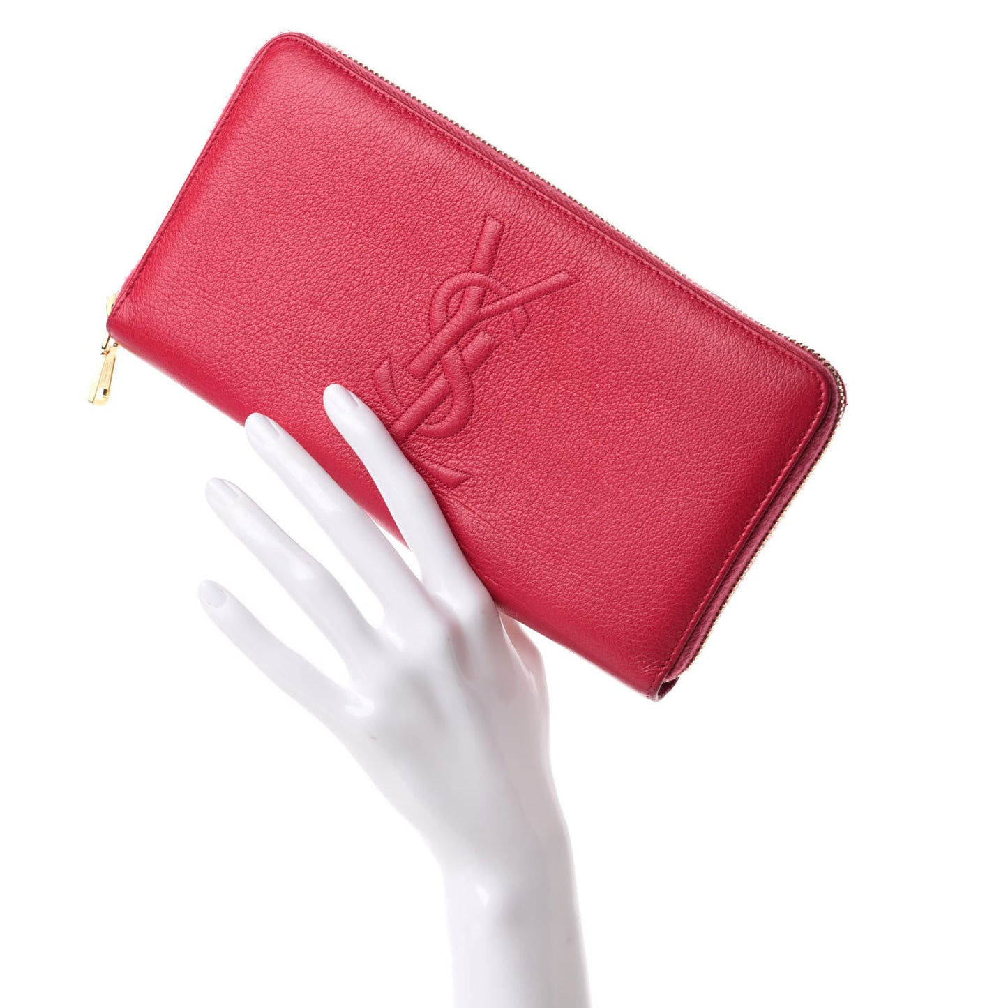 Chevre Belle De Jour Zip Around Wallet Fuchsia