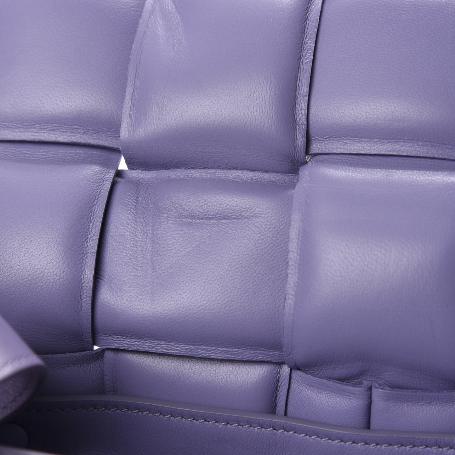 Nappa Maxi Intreccio Padded Cassette Crossbody Bag Lavender