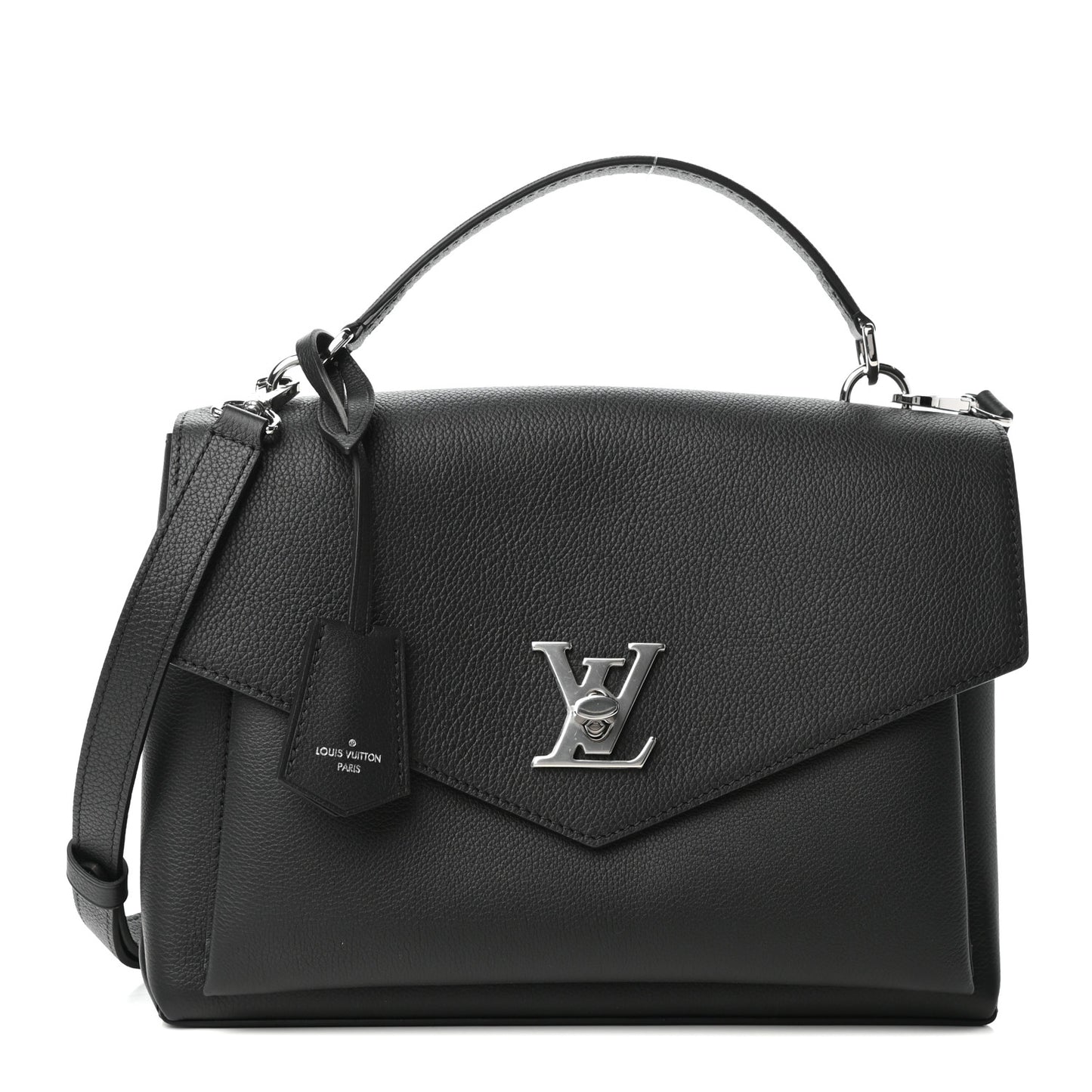 Soft Calfskin My Lockme Top Handle Black