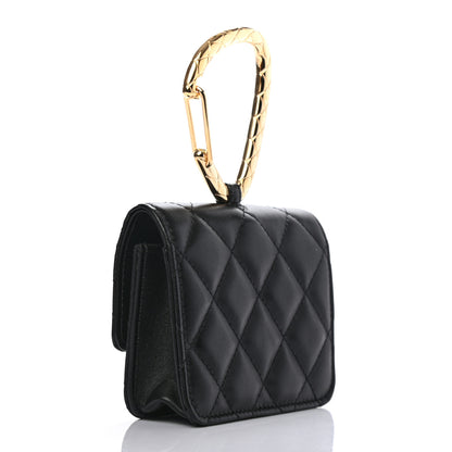 Chanel Lambskin Quilted CC Hook Card Holder Black 2 of 7