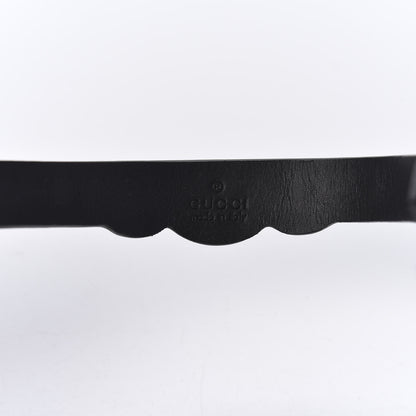 Gucci Calfskin Crystal Feline Heads Bracelet Black 3 of 4