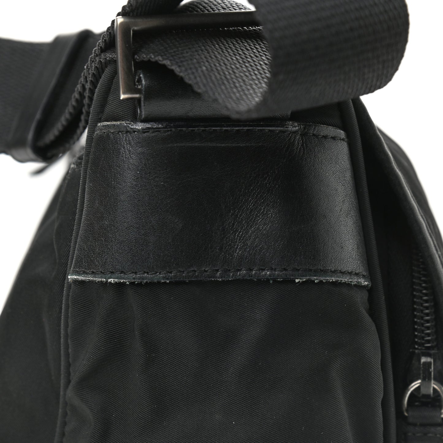 Tessuto Nylon Vela Messenger Bag Black