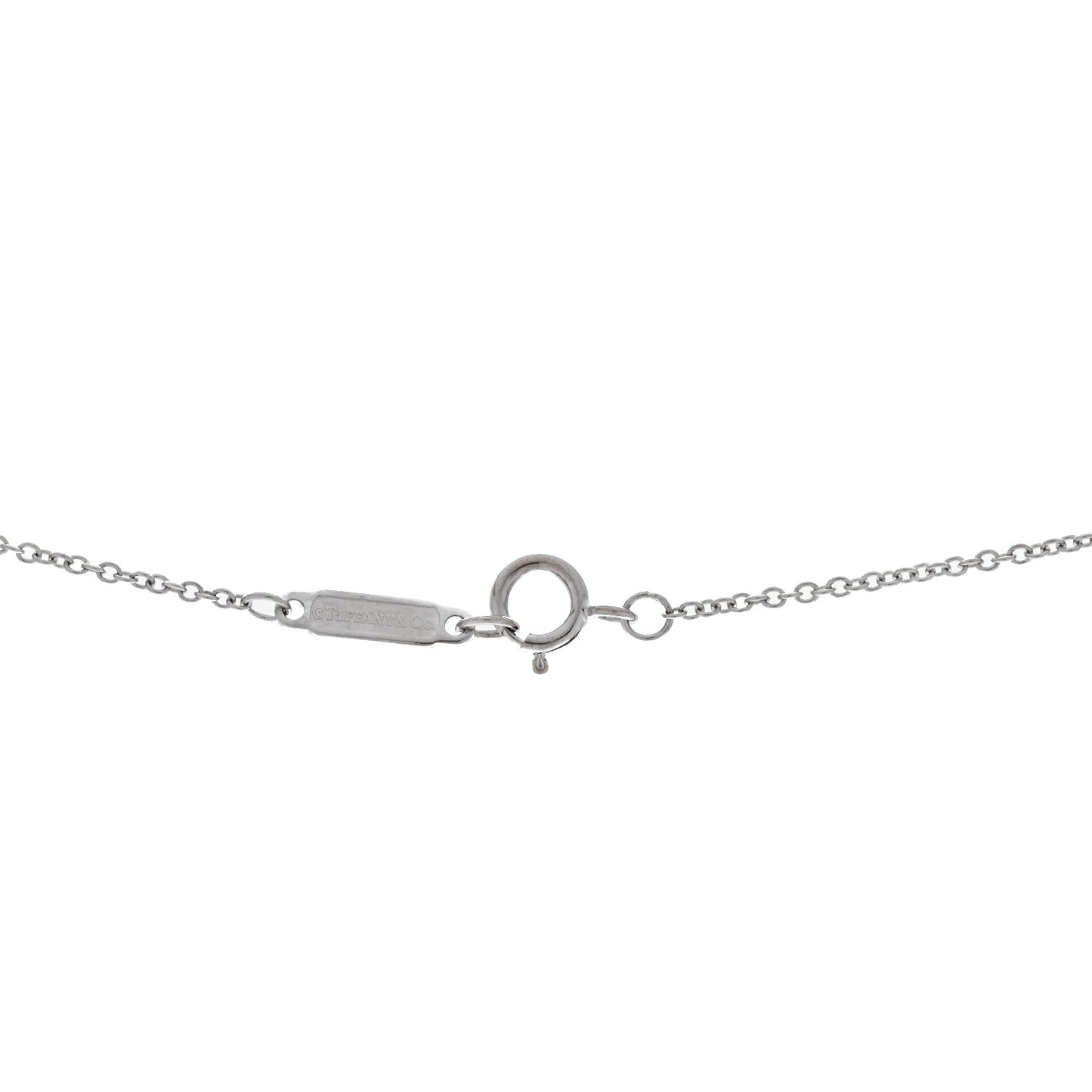 18K White Gold Yellow Sapphire Small T Smile Pendant Necklace