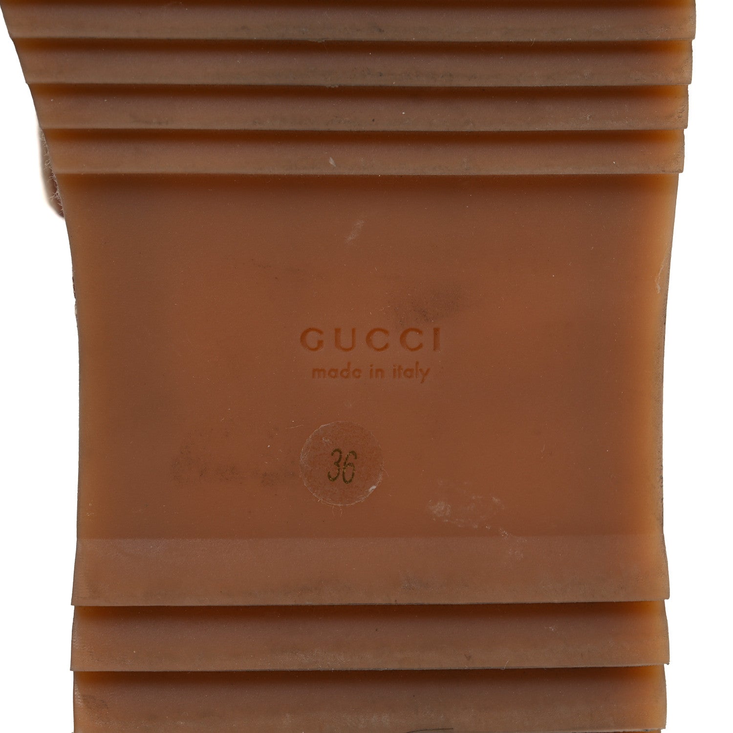 Gucci Canvas GG Monogram Angelina Platform Slide Sandals 36 Beige Ruggine 8 of 13