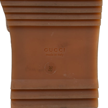 Gucci Canvas GG Monogram Angelina Platform Slide Sandals 36 Beige Ruggine 8 of 13