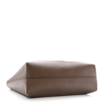 Gucci GG Supreme Monogram Web Ophidia Tote Brown 5 of 11