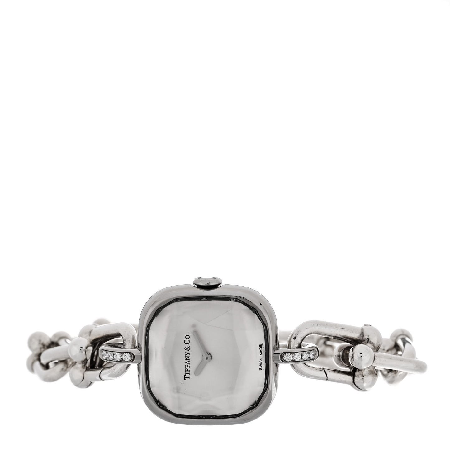 Sterling Silver Diamond 24mm HardWear Quartz Watch