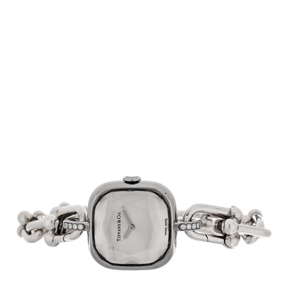 Tiffany Sterling Silver Diamond 24mm HardWear Quartz Watch 2 of 6