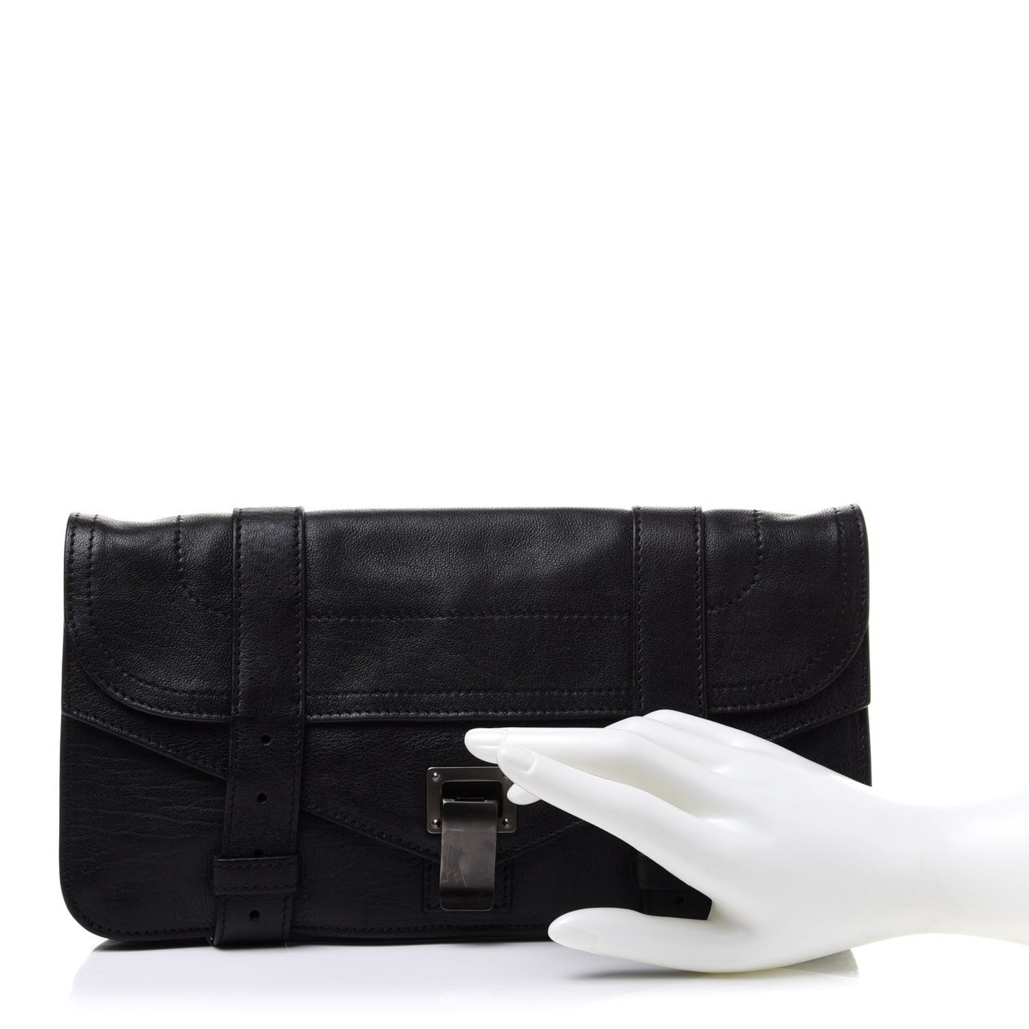 Lambskin PS1 Pochette Clutch Black