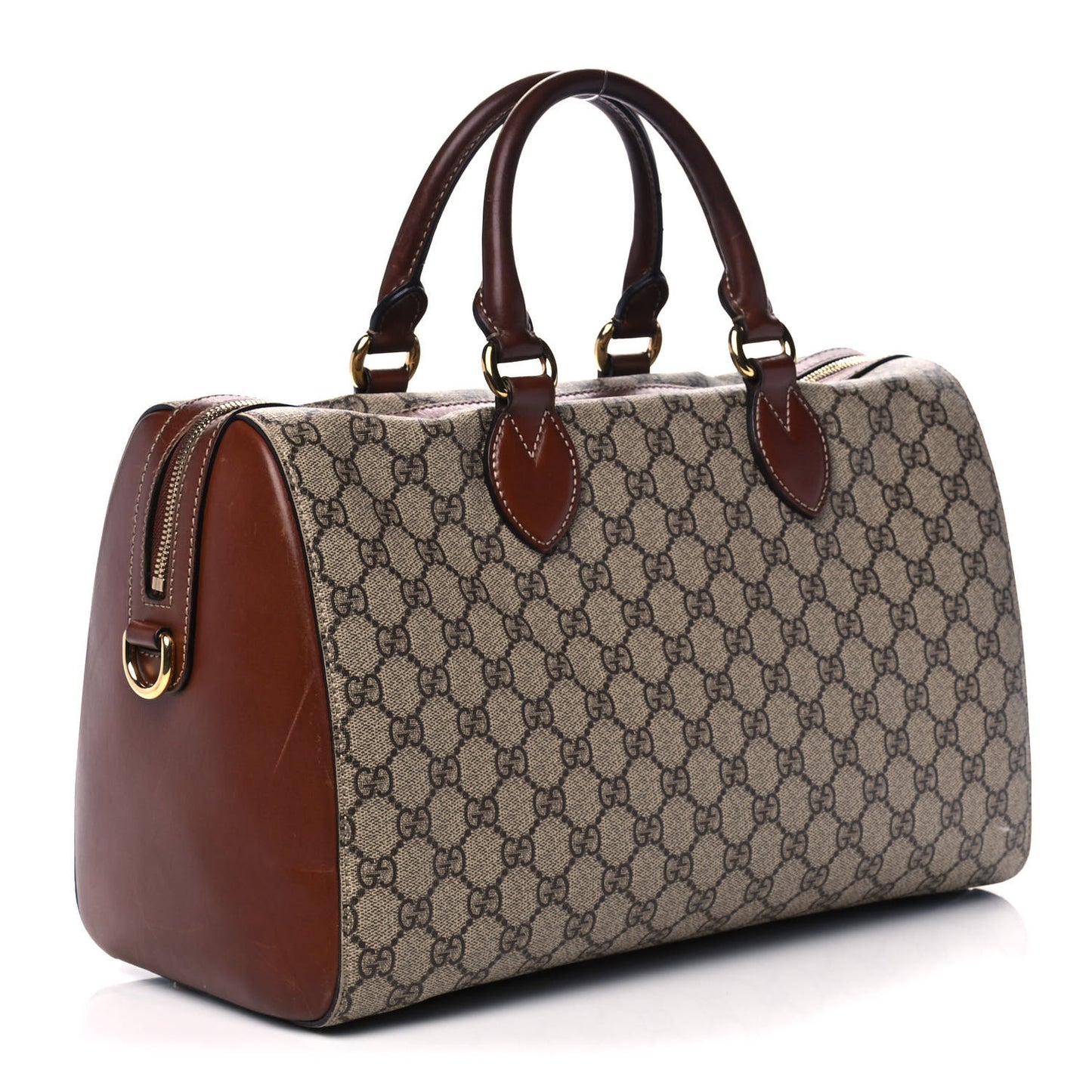GG Supreme Monogram Medium Boston Beige Cuir