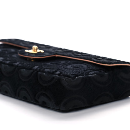 Chanel Pony Hair CocoDouble East West Flap Black Rose 11 of 15