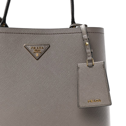 Prada Saffiano Cuir Medium Panier Bucket Bag Argilla Black 7 of 9