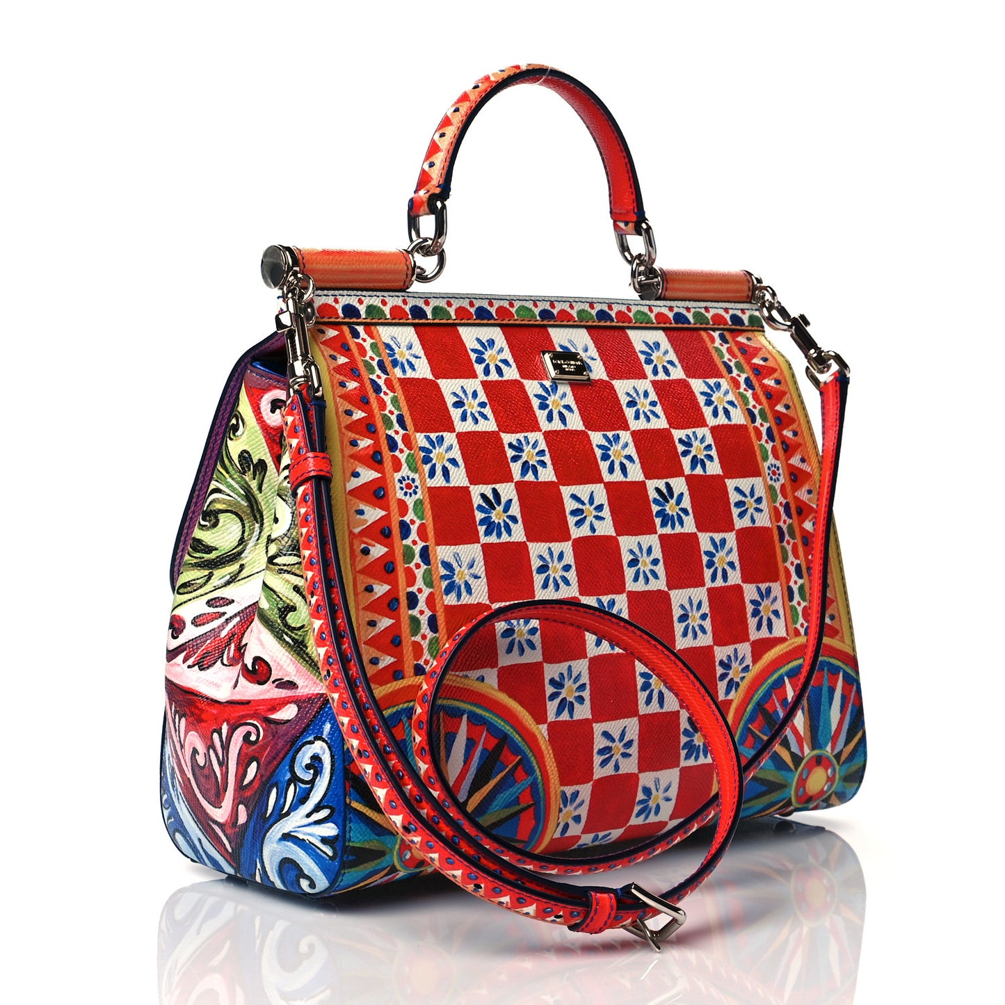 Dauphine Majolica Print Medium Miss Sicily Satchel Multicolor