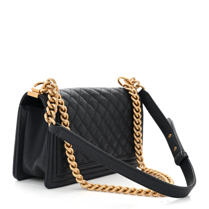 Chanel Caviar Quilted Medium Boy Flap Navy 3 of 10