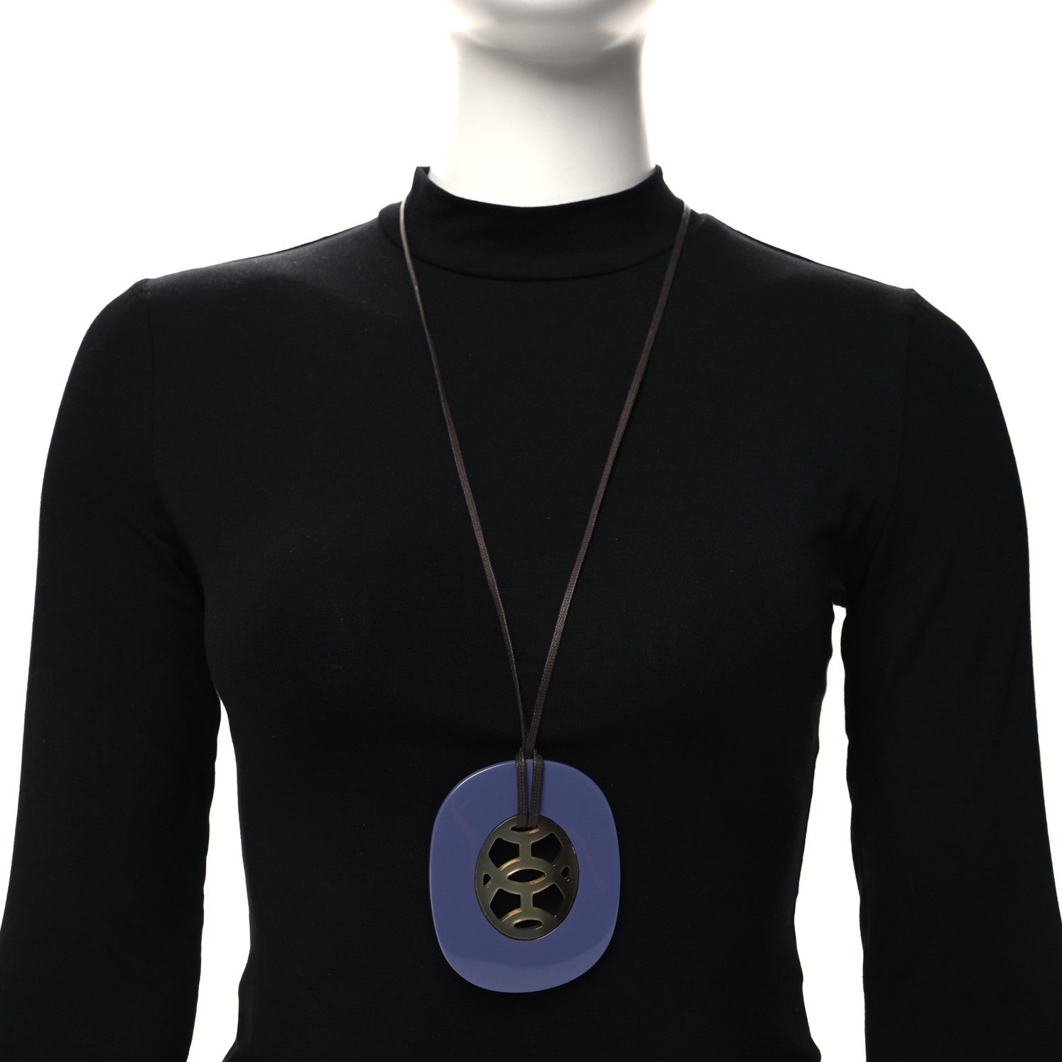 Hermes Buffalo Horn Lacquer Lift Necklace 2 of 5
