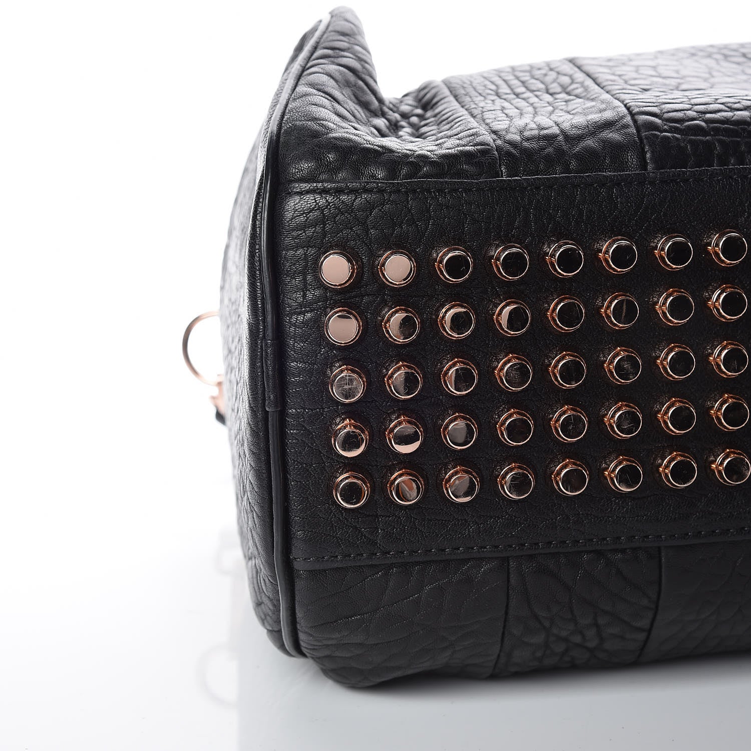 Alexander Wang Pebbled Lambskin Rocco Black Rose Gold Hardware 6 of 9