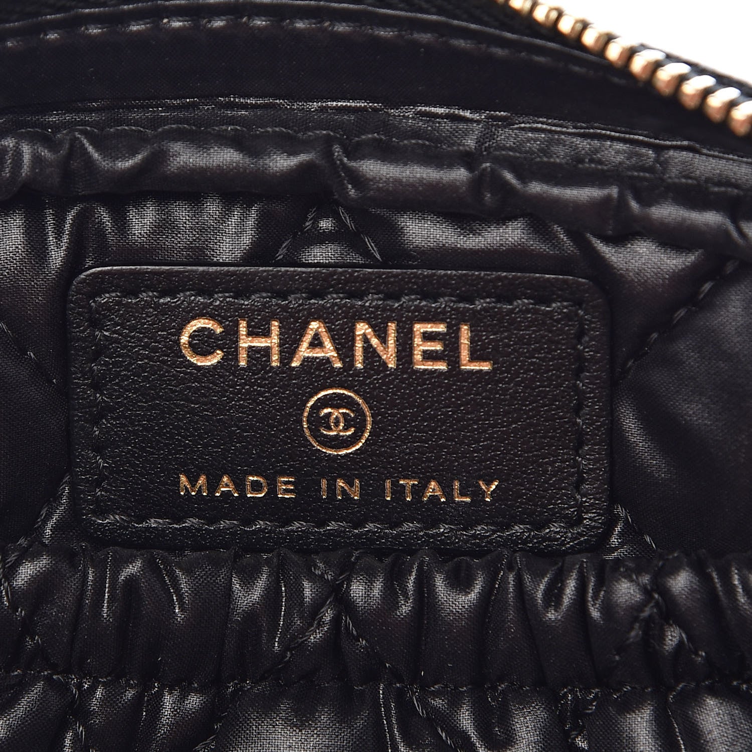 Chanel Caviar Quilted Small Curvy Pouch Cosmetic Case Black 6 of 8