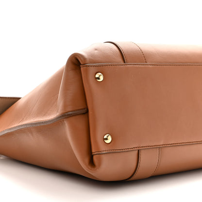 Salvatore Ferragamo Calfskin Large Sookie Satchel Brown 8 of 9