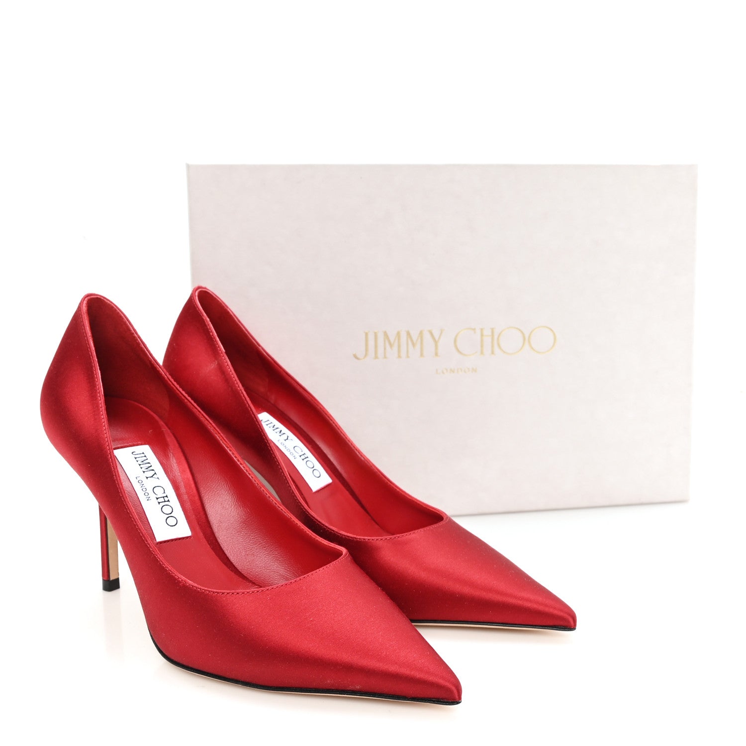 Jimmy Choo Satin Love 85 Pumps 38 Ruby Red 9 of 9