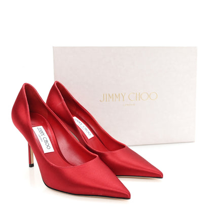 Jimmy Choo Satin Love 85 Pumps 38 Ruby Red 9 of 9
