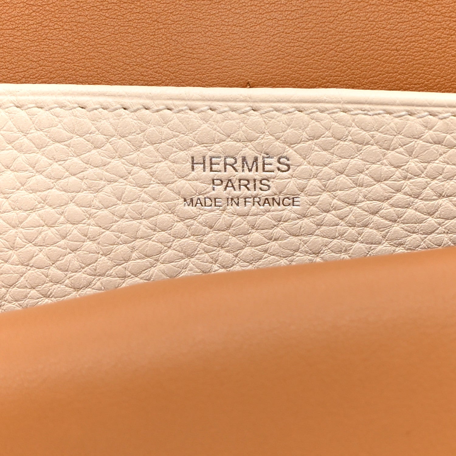 Hermes Taurillon Clemence Verso Halzan 25 Nata Sesame 6 of 12