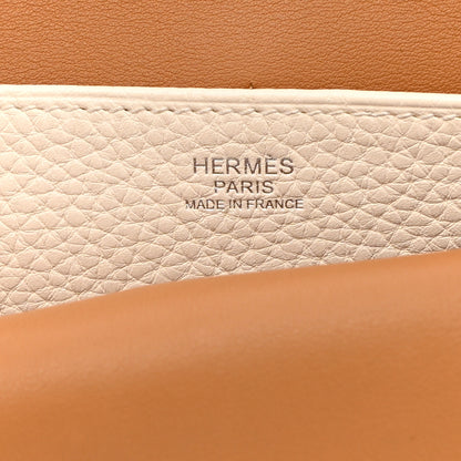 Hermes Taurillon Clemence Verso Halzan 25 Nata Sesame 6 of 12