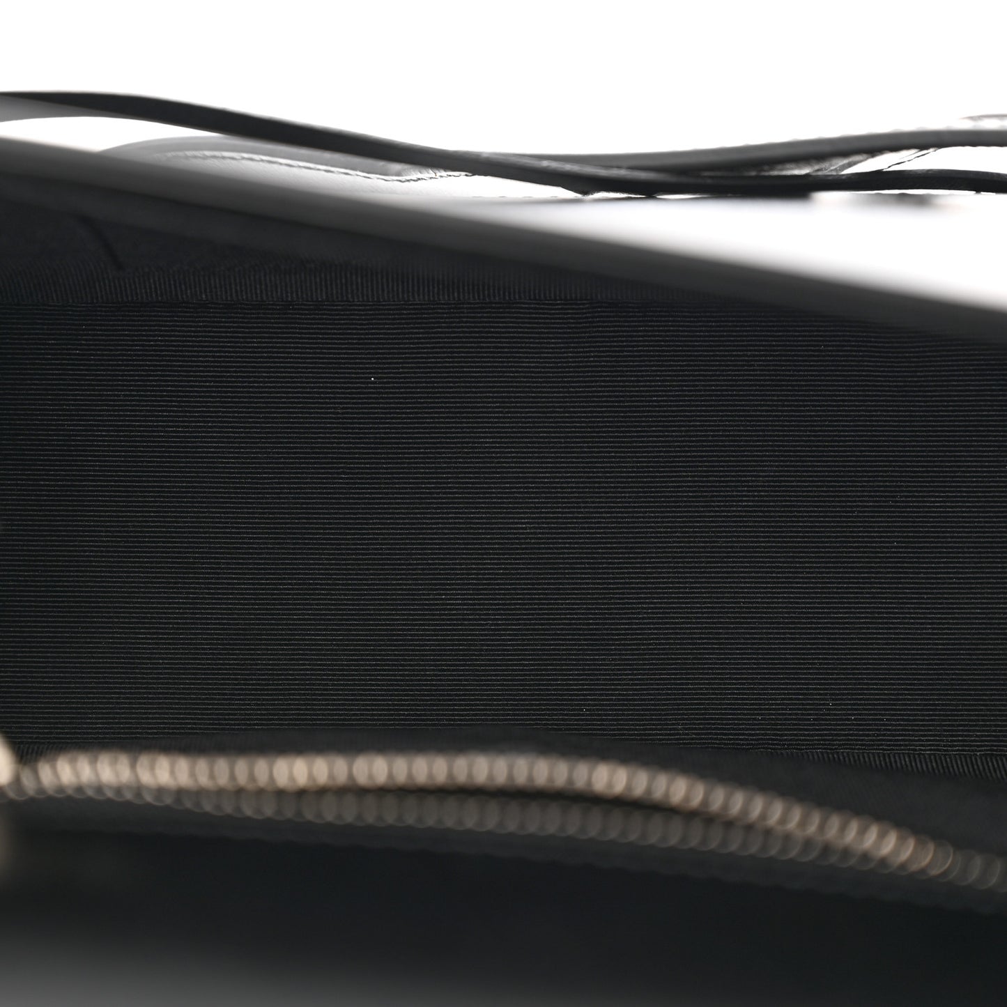 Calfskin Padded Diag Binder Flap Bag Black
