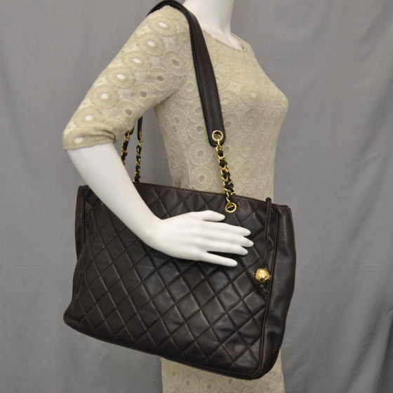 Lambskin Tote Brown