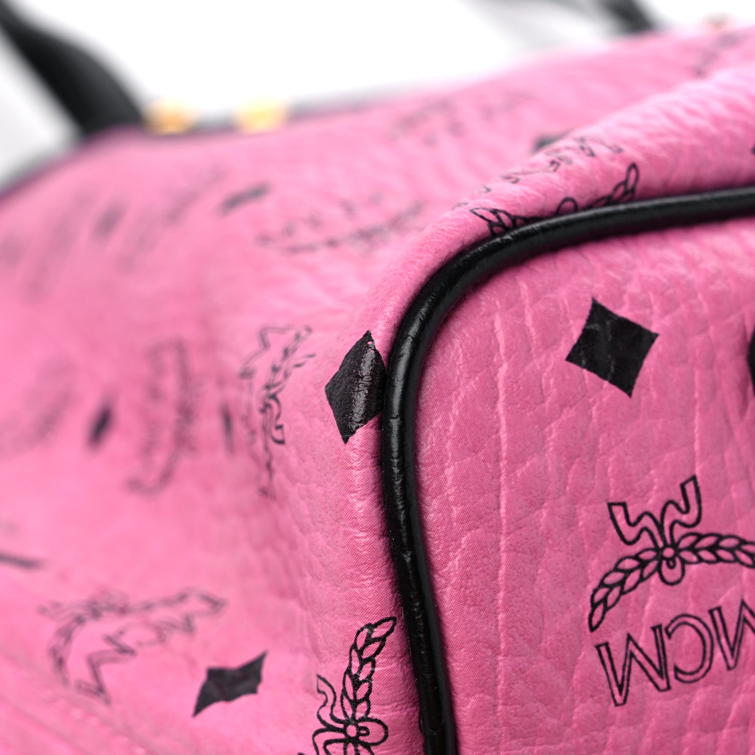 MCM Visetos Medium Project Reversible Shopper Tote Pink 9 of 15