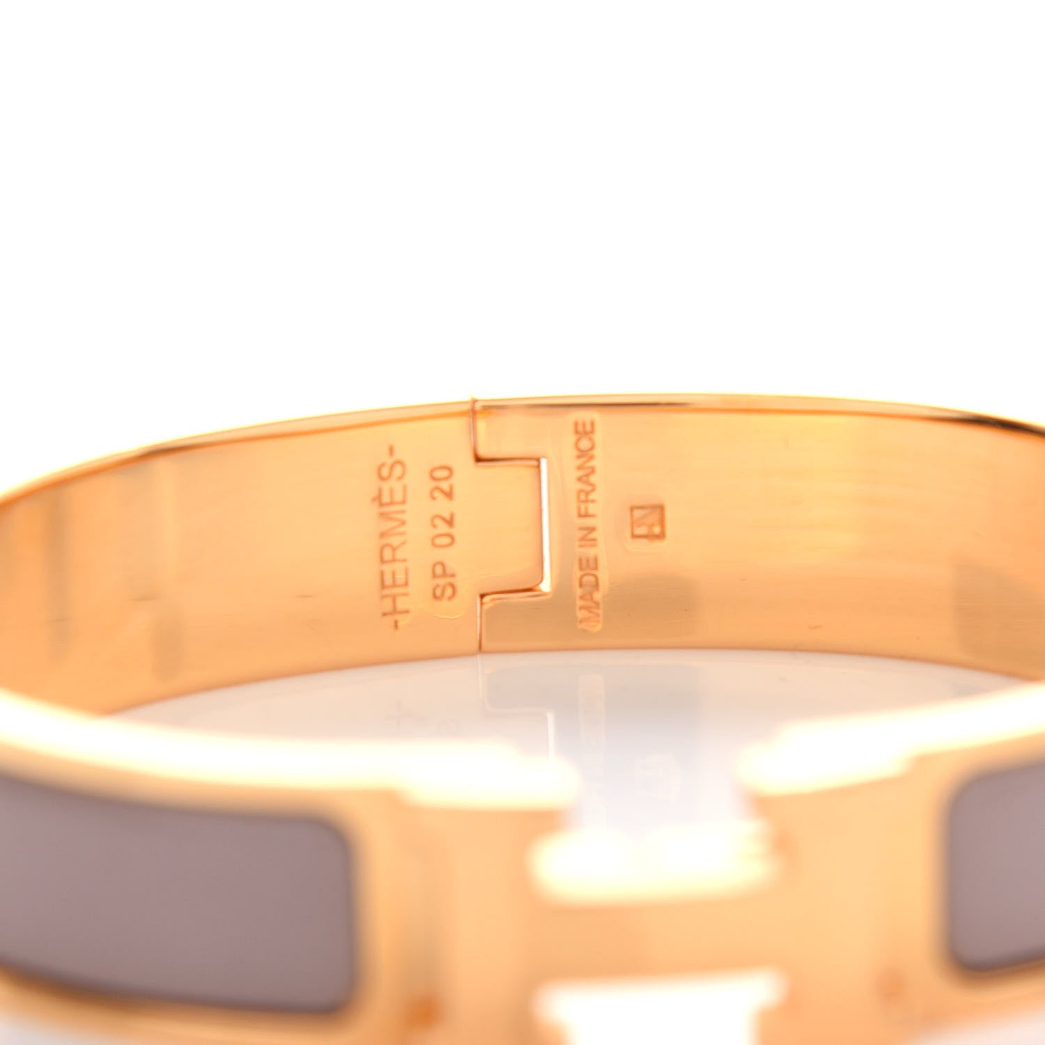 Hermes Enamel Narrow Clic Clac H Bracelet PM Marron Glace 4 of 4
