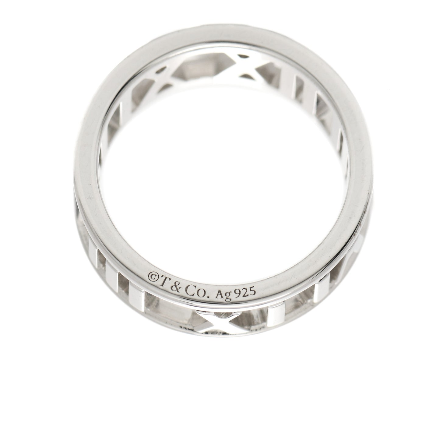 Sterling Silver Wide Atlas Open Ring 48 4.5