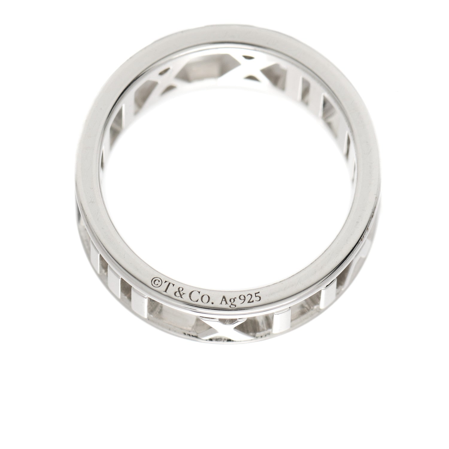 Tiffany Sterling Silver Wide Atlas Open Ring 48 4.5 4 of 5