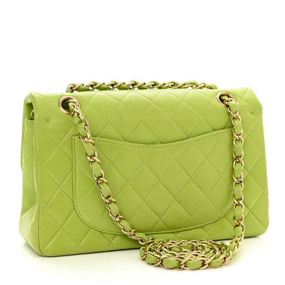 Chanel Lambskin Quilted Small Double Flap Green 3 of 13