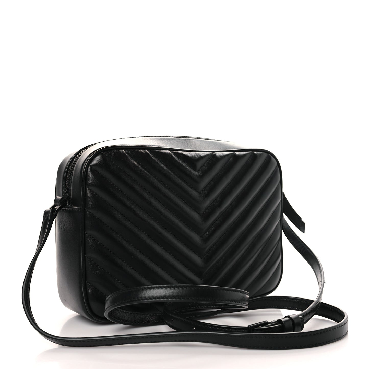 Calfskin Matelasse Monogram Monochrome Lou Camera Bag Black