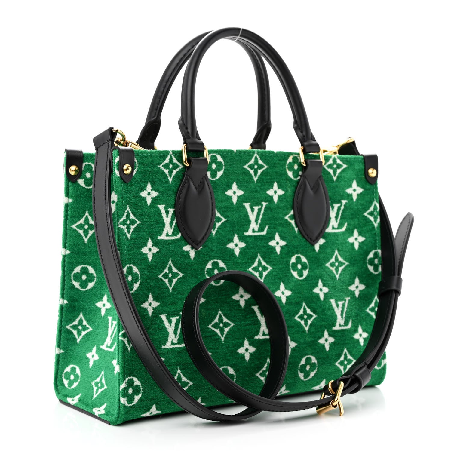 Louis Vuitton Jacquard Velvet Monogram Onthego PM Green 3 of 9