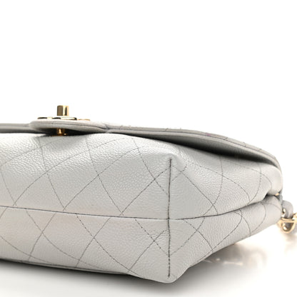 Chanel Caviar Quilted Small City Walk Flap Light Grey 9 of 10
