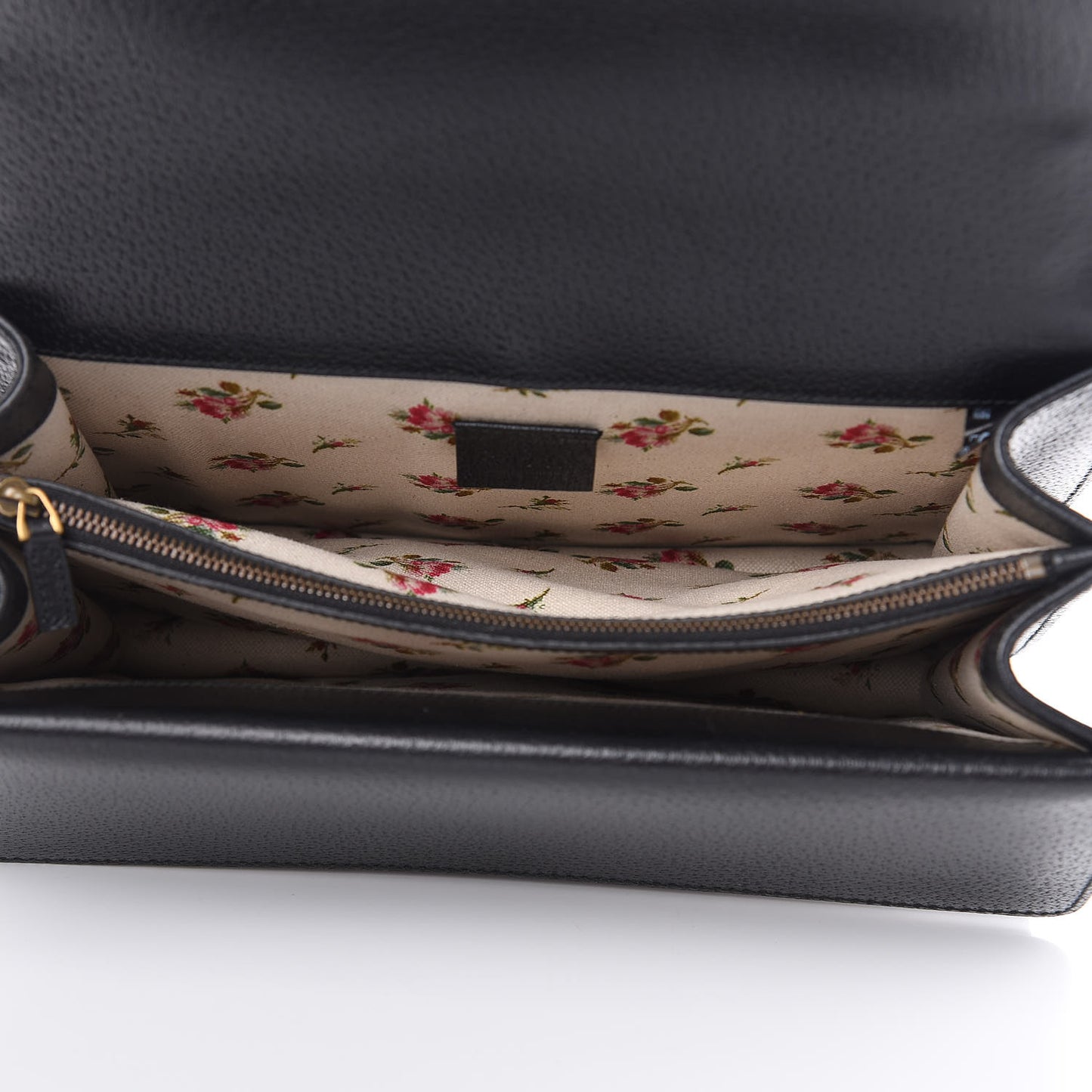 Calfskin Web Floral Embroidered Medium Dionysus Shoulder Bag Black