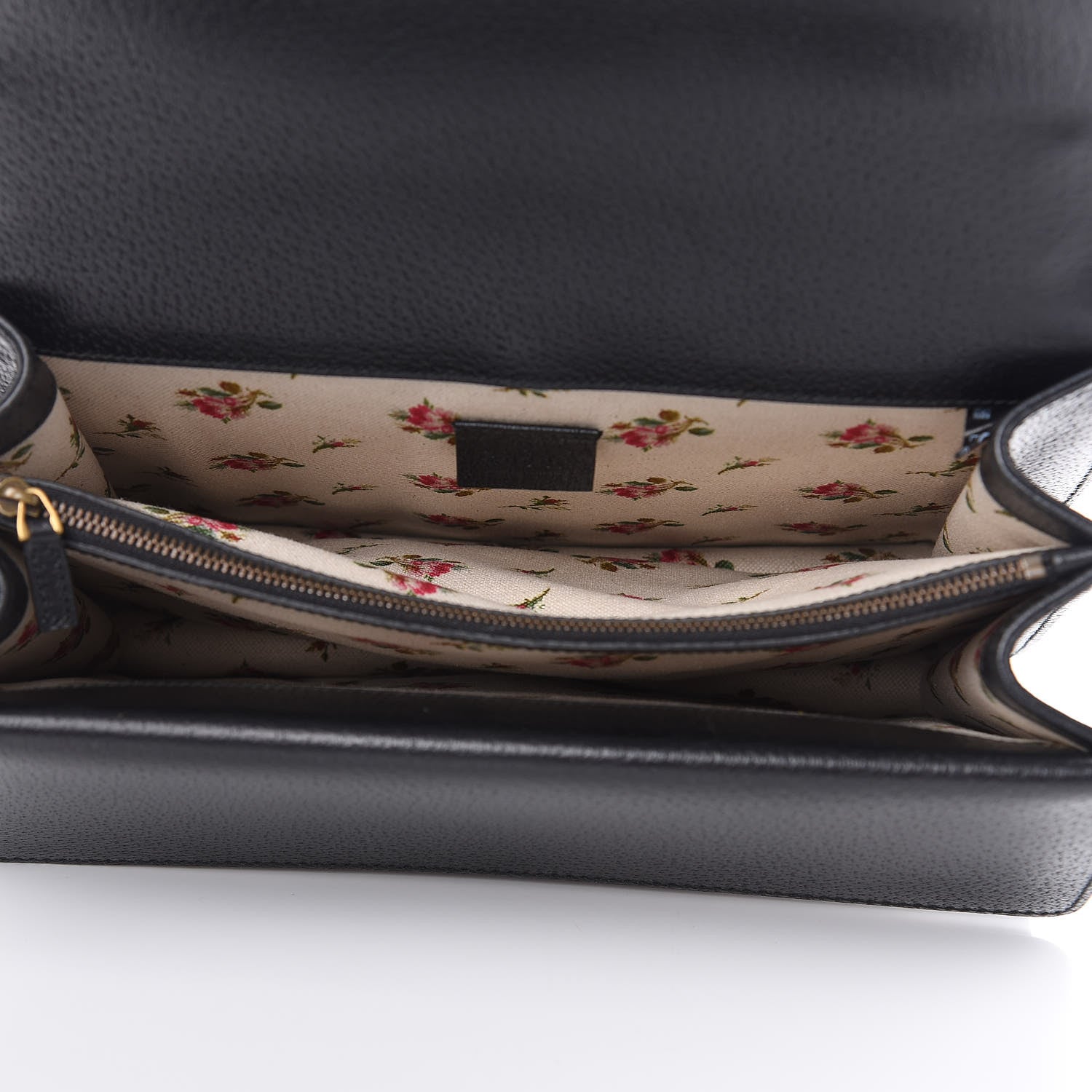 Gucci Calfskin Web Floral Embroidered Medium Dionysus Shoulder Bag Black 5 of 10